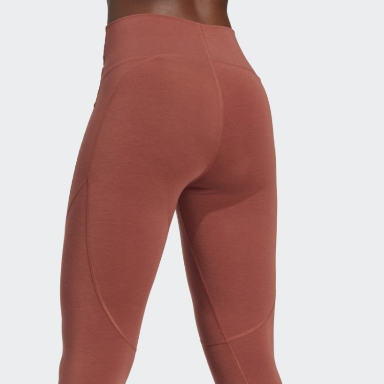Leggings De Ioga Adidas By Stella Mccartney 7/8 Sépia Quentes