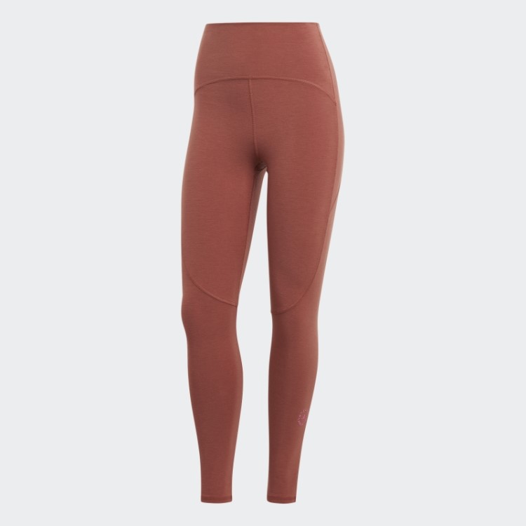 Leggings De Ioga Adidas By Stella Mccartney 7/8 Sépia Quentes