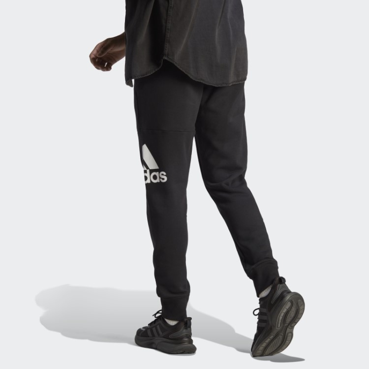 Calça Com Logo Afunilada French Terry Black Essentials Adidas