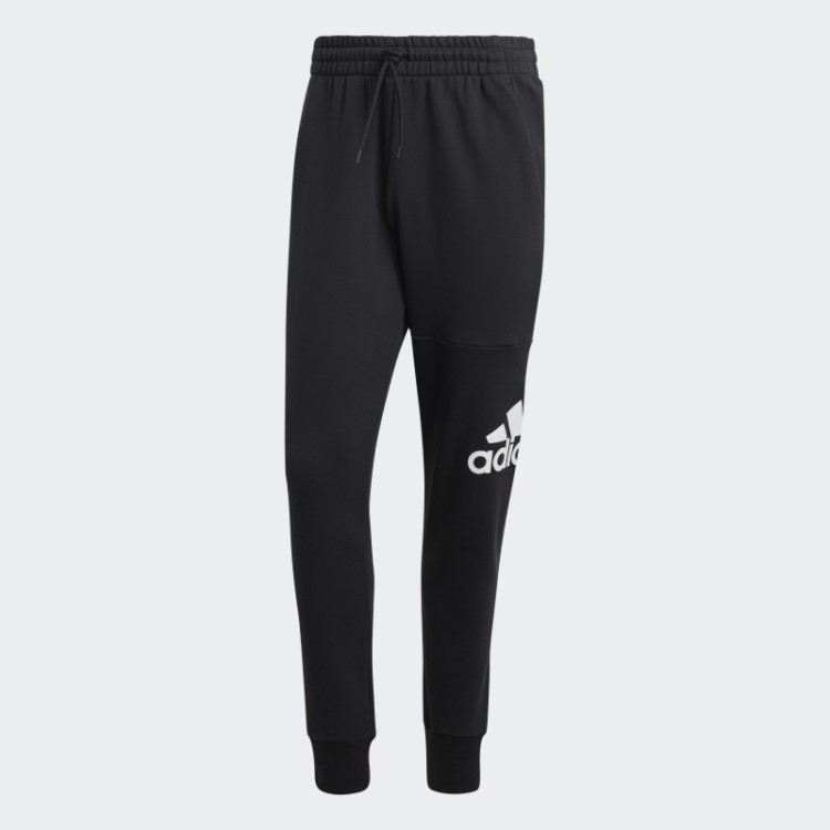 Calça Com Logo Afunilada French Terry Black Essentials Adidas