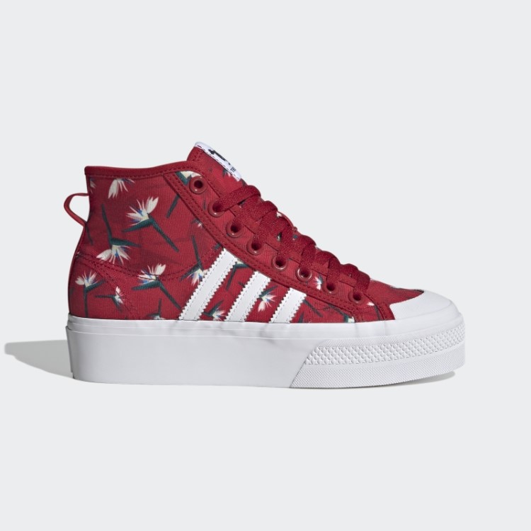 Thebe Magugu Nizza Sapato Meia Plataforma Adidas Vermelho