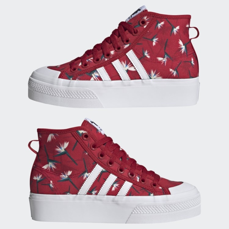 Thebe Magugu Nizza Sapato Meia Plataforma Adidas Vermelho