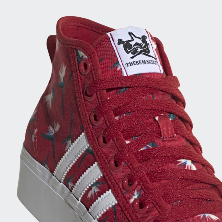 Thebe Magugu Nizza Sapato Meia Plataforma Adidas Vermelho