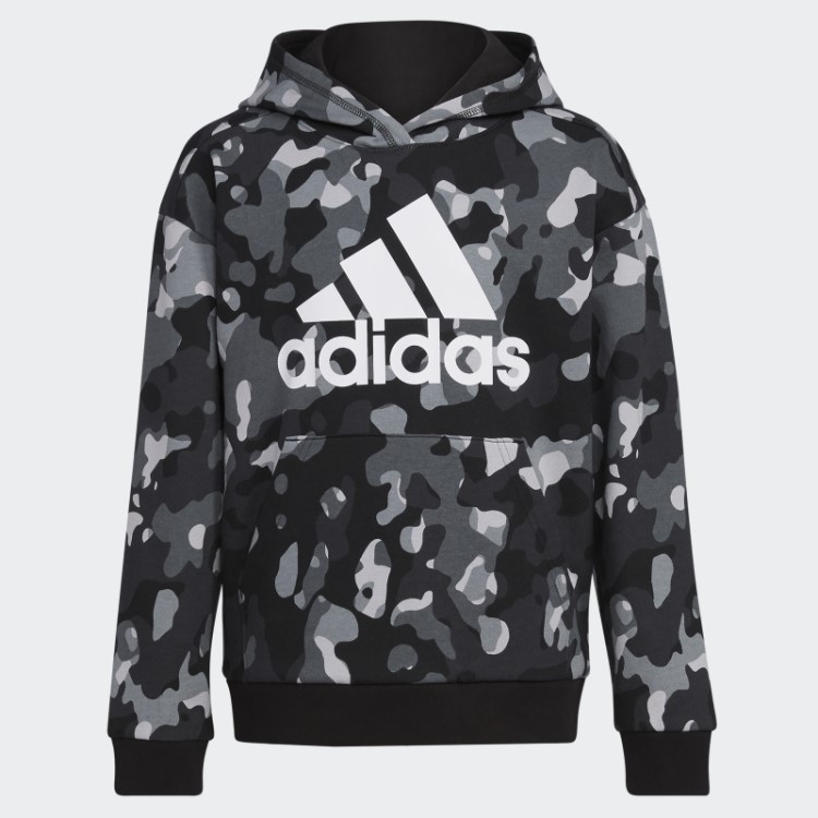 Pulôver Preto Camuflado Com Capuz Allover Adidas