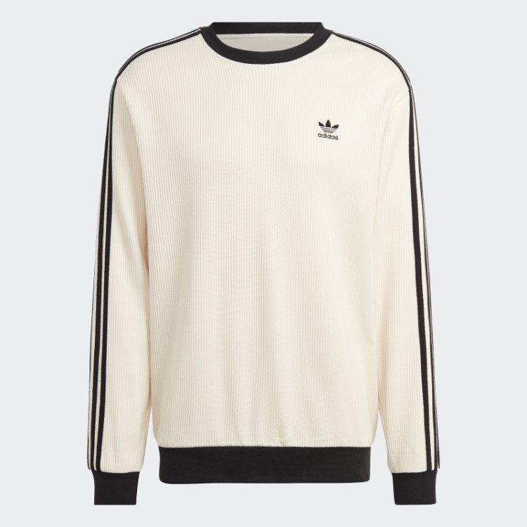 Adidas White Adicolor Classics Waffle Crew