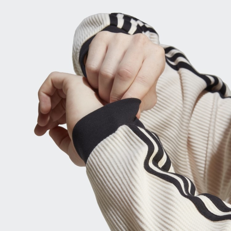 Adidas White Adicolor Classics Waffle Crew