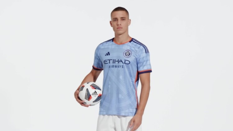 Nova York City Fc 23/24 Home Autêntico Jersey Adidas Bahia Azul Claro