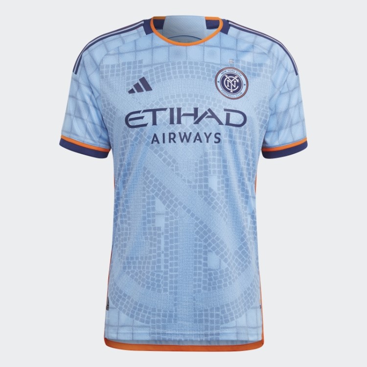 Nova York City Fc 23/24 Home Autêntico Jersey Adidas Bahia Azul Claro