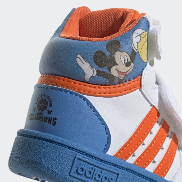 Tênis Adidas Mickey Mid Hoops Laranja
