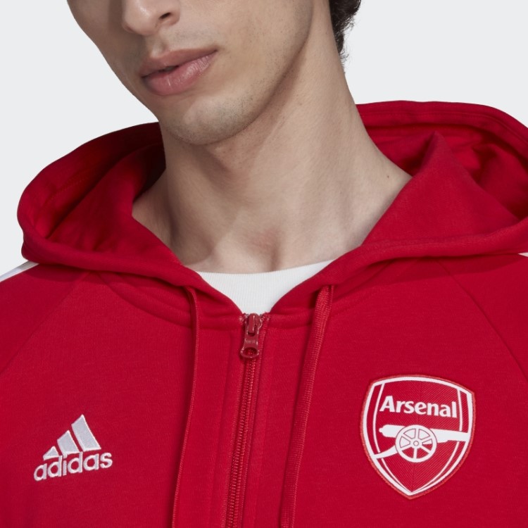 Arsenal Dna Moletom Com Capuz E Zíper Completo Escarlate Adidas