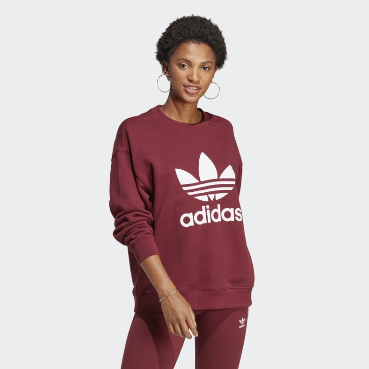 Moletom Vermelho Adidas Trefoil Crew Quente
