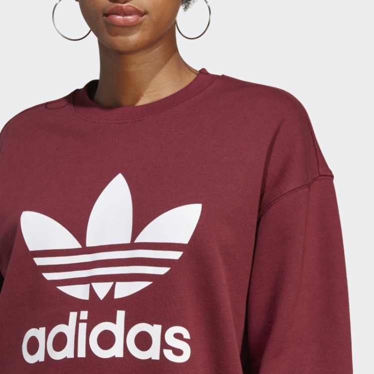 Moletom Vermelho Adidas Trefoil Crew Quente