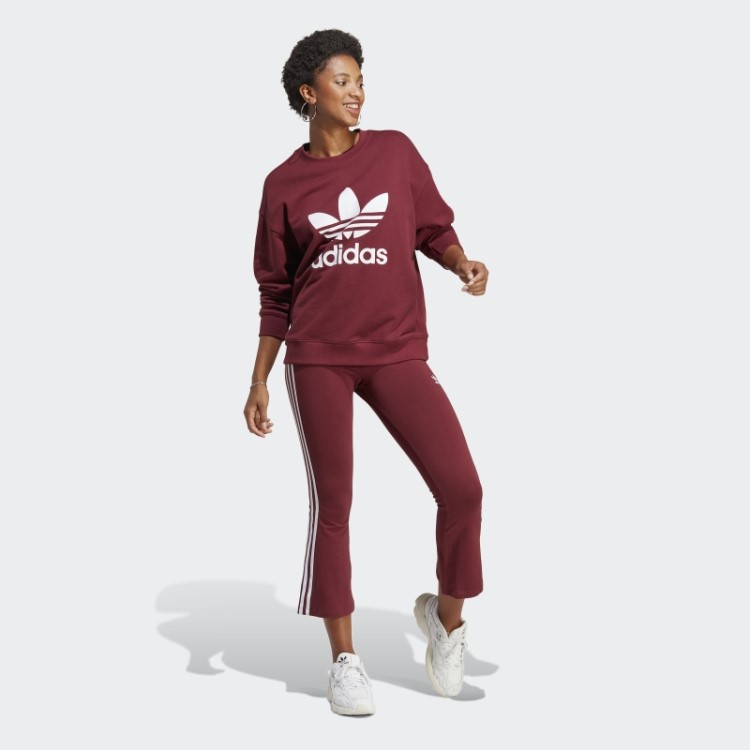 Moletom Vermelho Adidas Trefoil Crew Estiloso