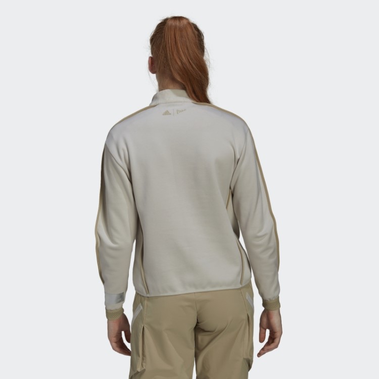 Moletom Com Camada Intermediária De Bolso Com Meio Zíper E Caminhada Terrex Adidas Aluminio