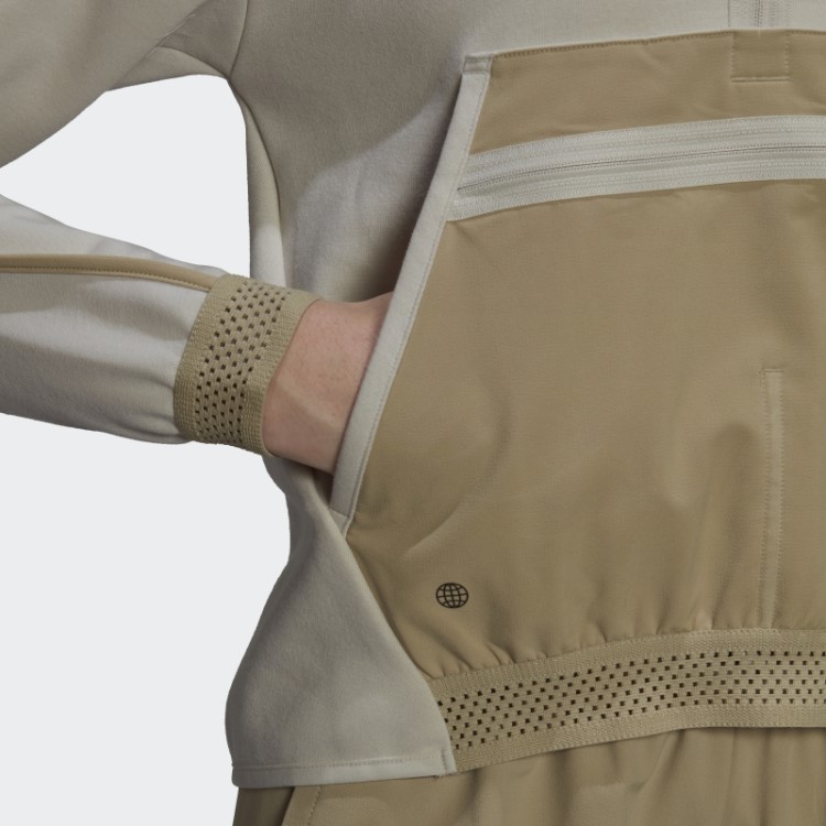 Moletom Com Camada Intermediária De Bolso Com Meio Zíper E Caminhada Terrex Adidas Aluminio