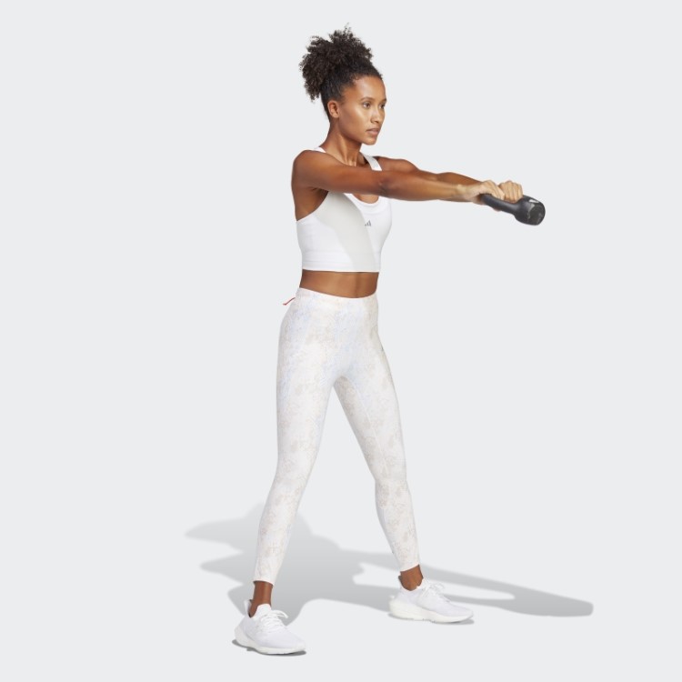 Sutiã De Bolso De Corrida De Suporte Médio Adidas Branco