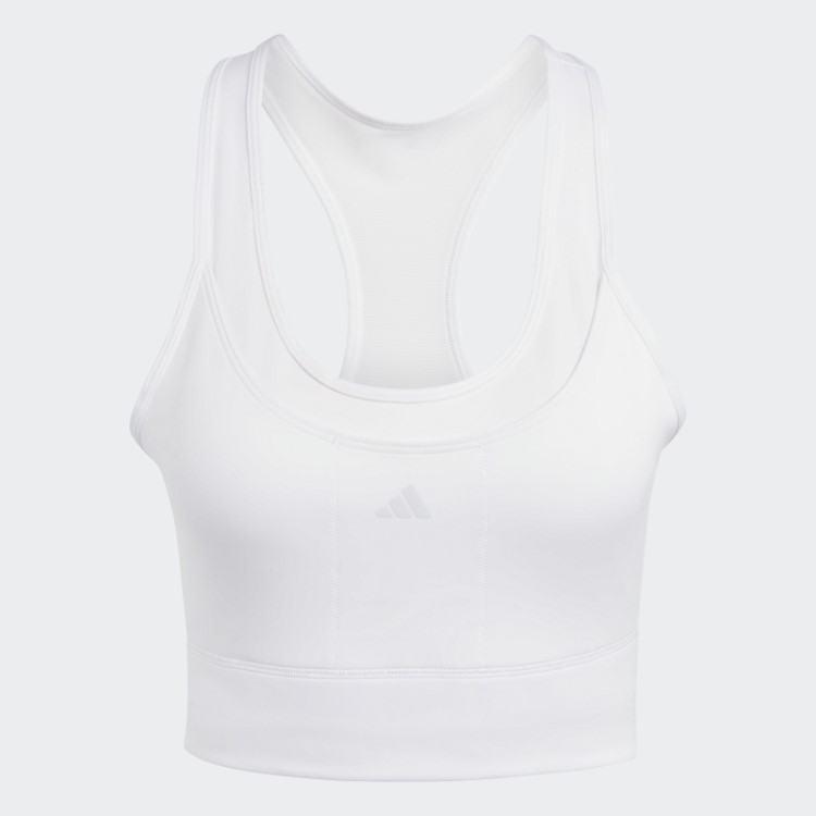 Sutiã De Bolso De Corrida De Suporte Médio Adidas Branco