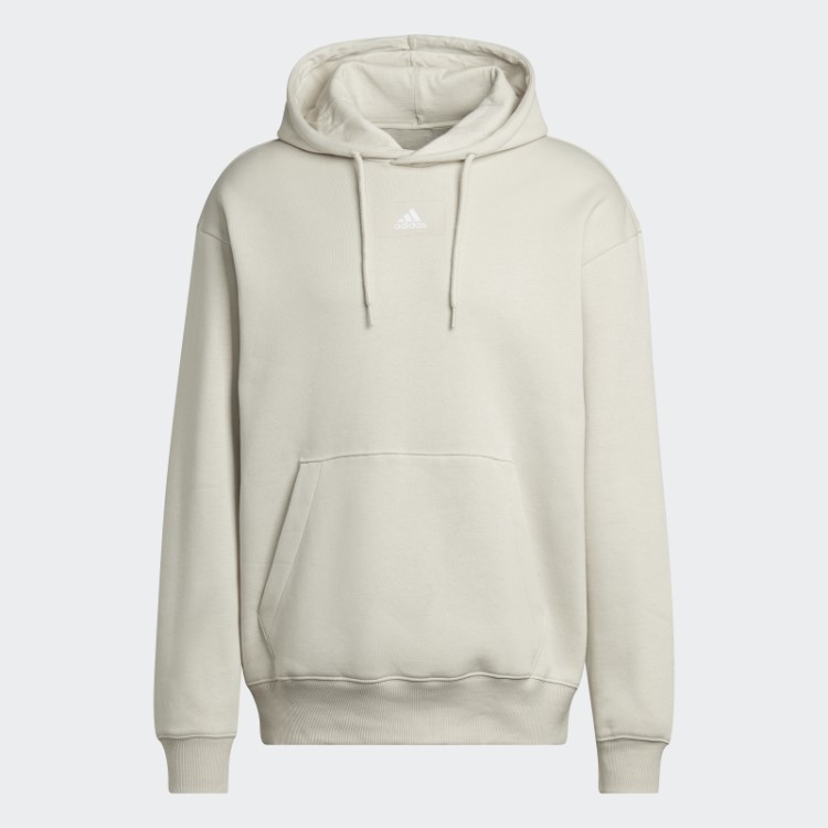 Adidas Essentials Feelvivid Moletom De Lã De Algodão Ombro Caído Alumínio