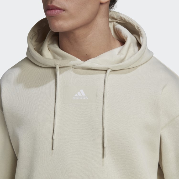 Adidas Essentials Feelvivid Moletom De Lã De Algodão Ombro Caído Alumínio