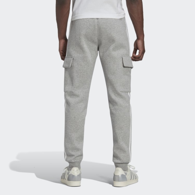 Calça Cargo Slim Cinza Médio Adidas Adicolor Com As Três Listras
