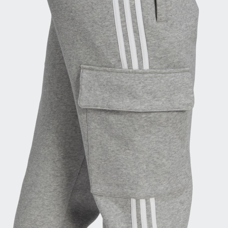 Calça Cargo Slim Cinza Médio Adidas Adicolor Com As Três Listras