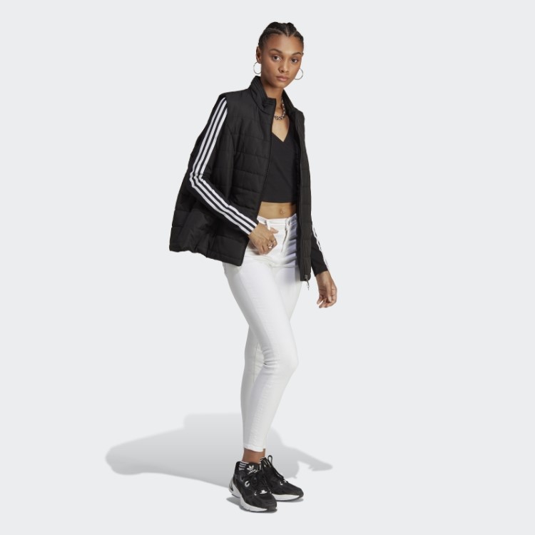 Camiseta Preta Manga Longa Adicolor Classics Crop Adidas