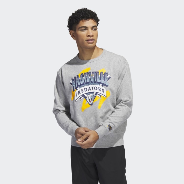 Moletom Cinza Médio Adidas Predators Vintage Crew