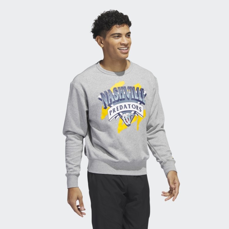 Moletom Cinza Médio Adidas Predators Vintage Crew
