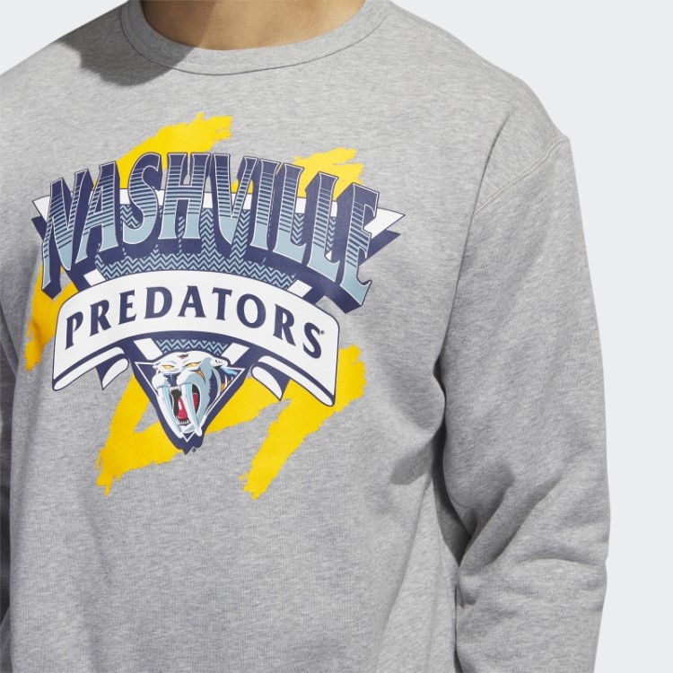Moletom Cinza Médio Adidas Predators Vintage Crew