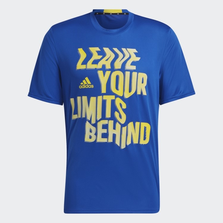 T-shirt De Treino Com Slogan Aeroready Hiit Azul Royal Desenhada Para O Movimento Adidas