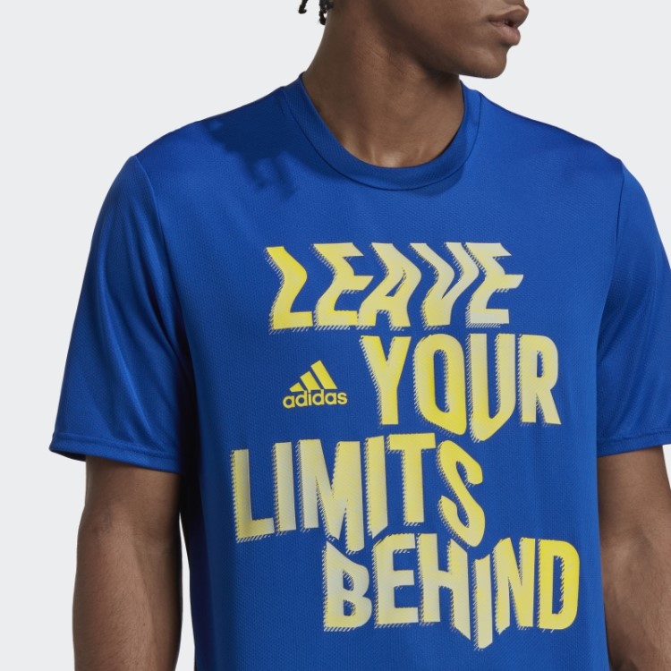 T-shirt De Treino Com Slogan Aeroready Hiit Azul Royal Desenhada Para O Movimento Adidas
