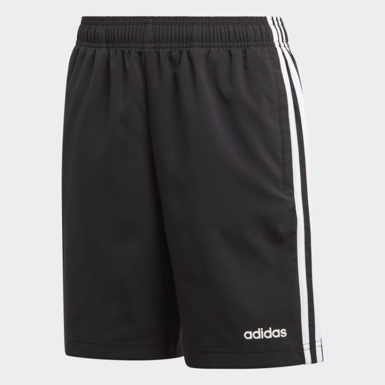 Bermuda Trançada Com As Três Listras Preta Essencial Adidas