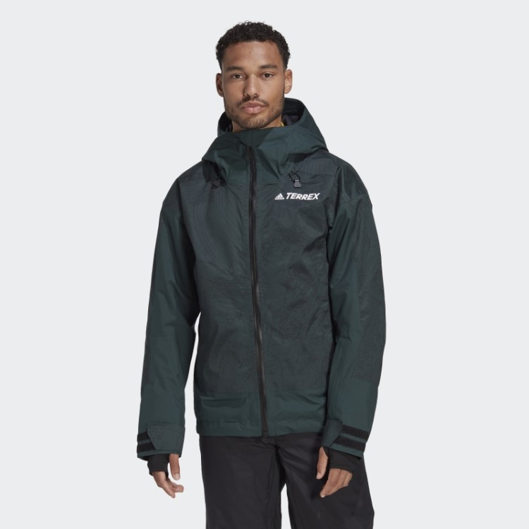 Terrex Jaqueta Com Estampa De Neve Isolada De 2 Camadas Verde Adidas
