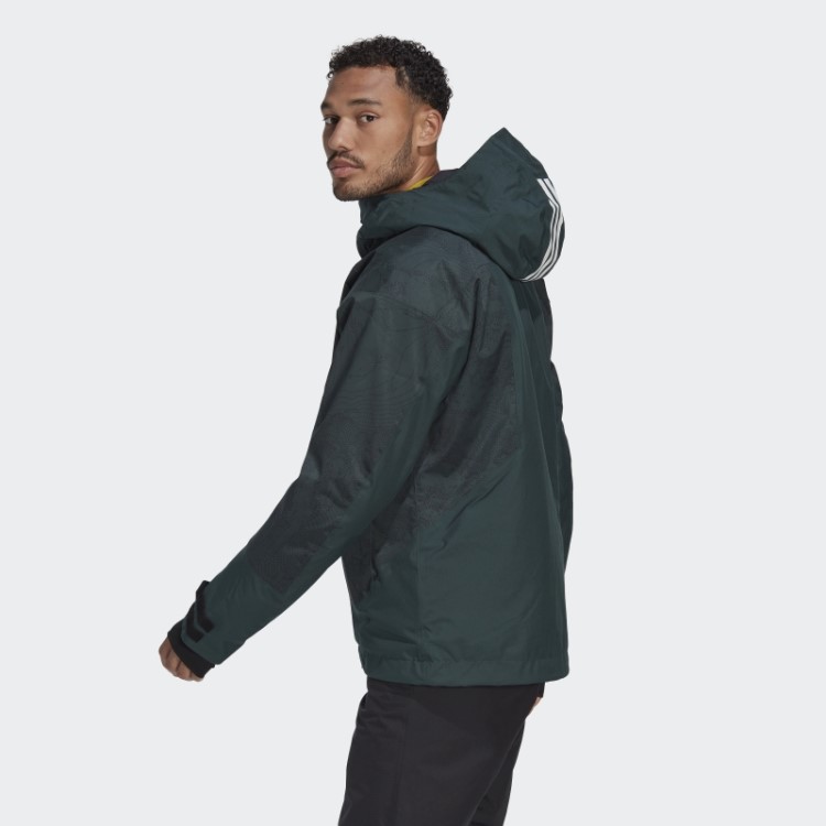 Terrex Jaqueta Com Estampa De Neve Isolada De 2 Camadas Verde Adidas
