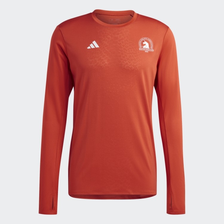 Camiseta De Corrida Manga Longa Red Boston Marathon 2023 Adidas