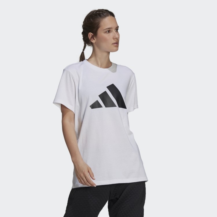Adidas Sportswear Future White Hot Icons Logo Graphic Tee