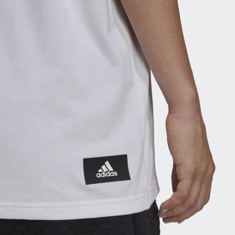 Camiseta Branca Futura Com Logo Gráfico Adidas