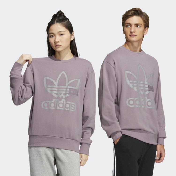 Moletom Roxo Adicolor Crew Adidas