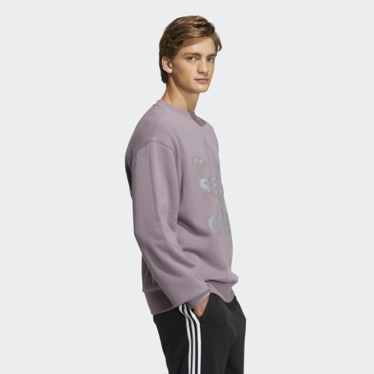 Moletom Roxo Adicolor Crew Adidas