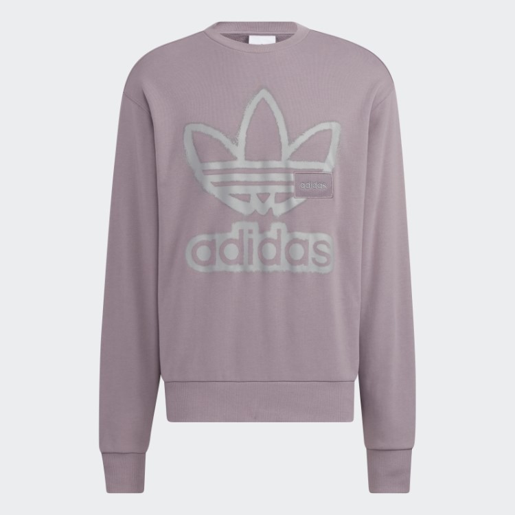 Moletom Roxo Adicolor Crew Adidas