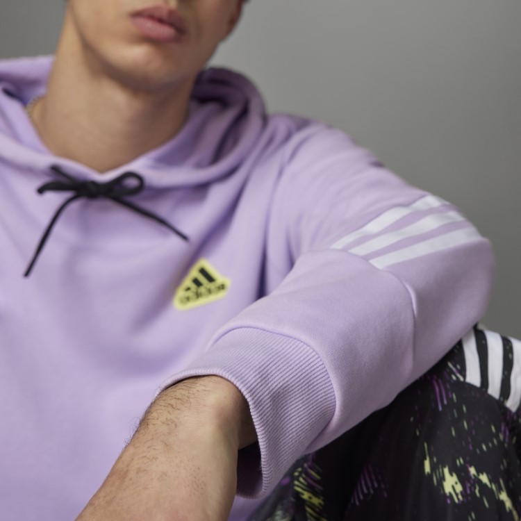 Moletom Com Capuz Adidas Future Icons Hyperpulse (gênero Neutro) Brilho Roxo