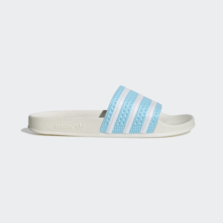 Moda De Slides Adilette Azul Adidas