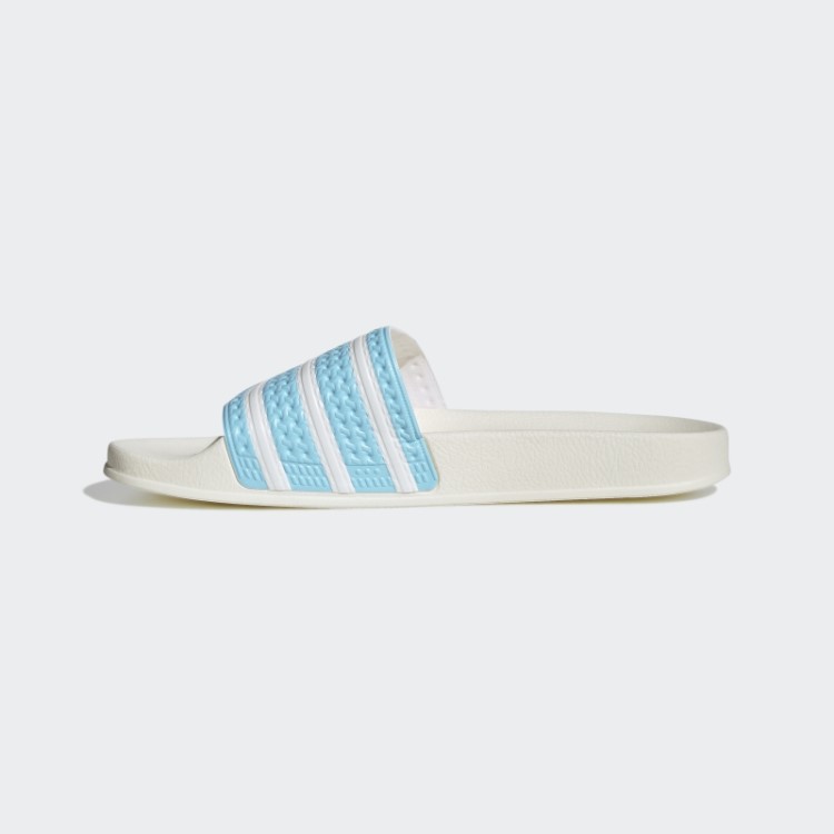 Moda De Slides Adilette Azul Adidas