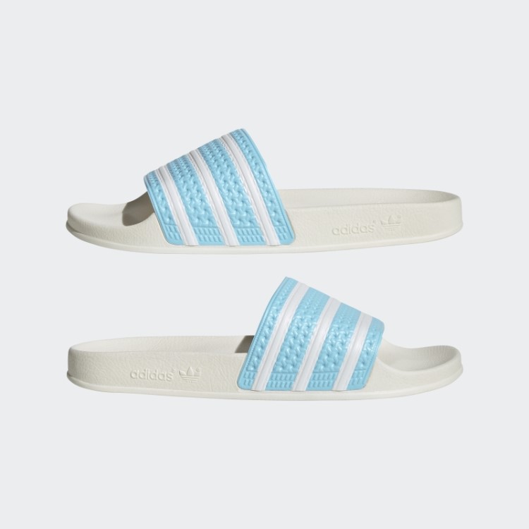 Moda De Slides Adilette Azul Adidas