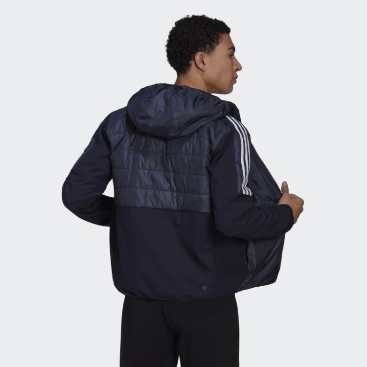 Jaqueta Híbrida Com Capuz Isolada Adidas Essentials Ink