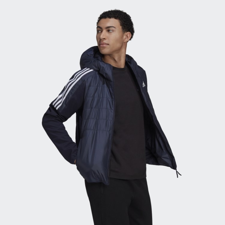 Jaqueta Híbrida Com Capuz Isolada Adidas Essentials Ink