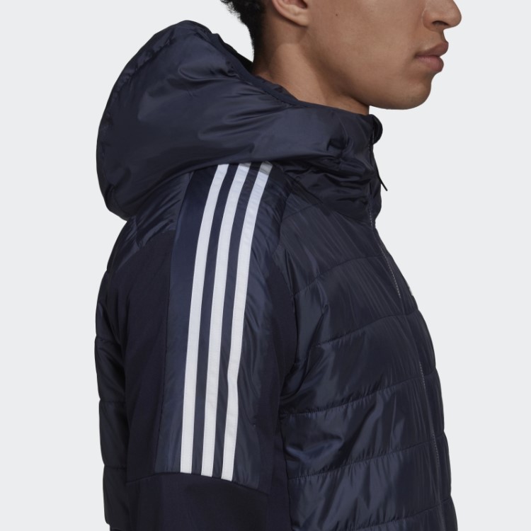 Jaqueta Híbrida Com Capuz Isolada Adidas Essentials Ink