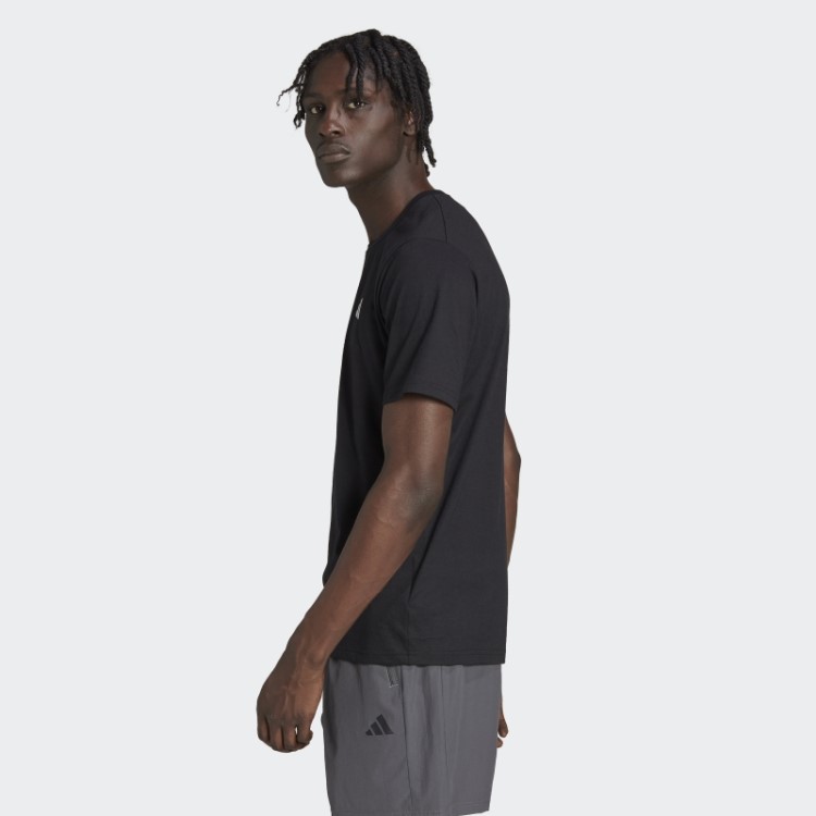 Camiseta De Treino Preta Adidas Train Essentials Feelready