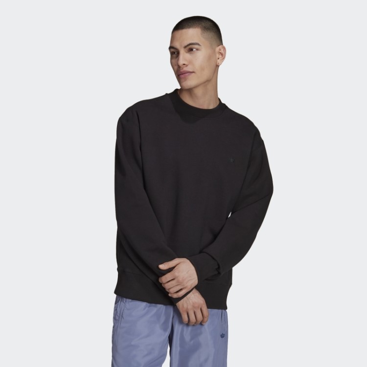 Adicolor Trefoil Moletom Gola Redonda Adidas Preto