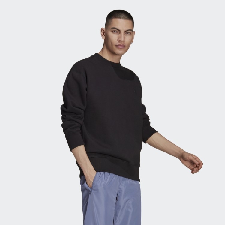 Adicolor Trefoil Moletom Gola Redonda Adidas Preto